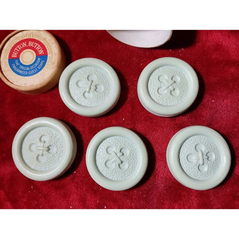 Vintage Avon BUTTON BUTTON Special Occasion Five Soaps, New in Box